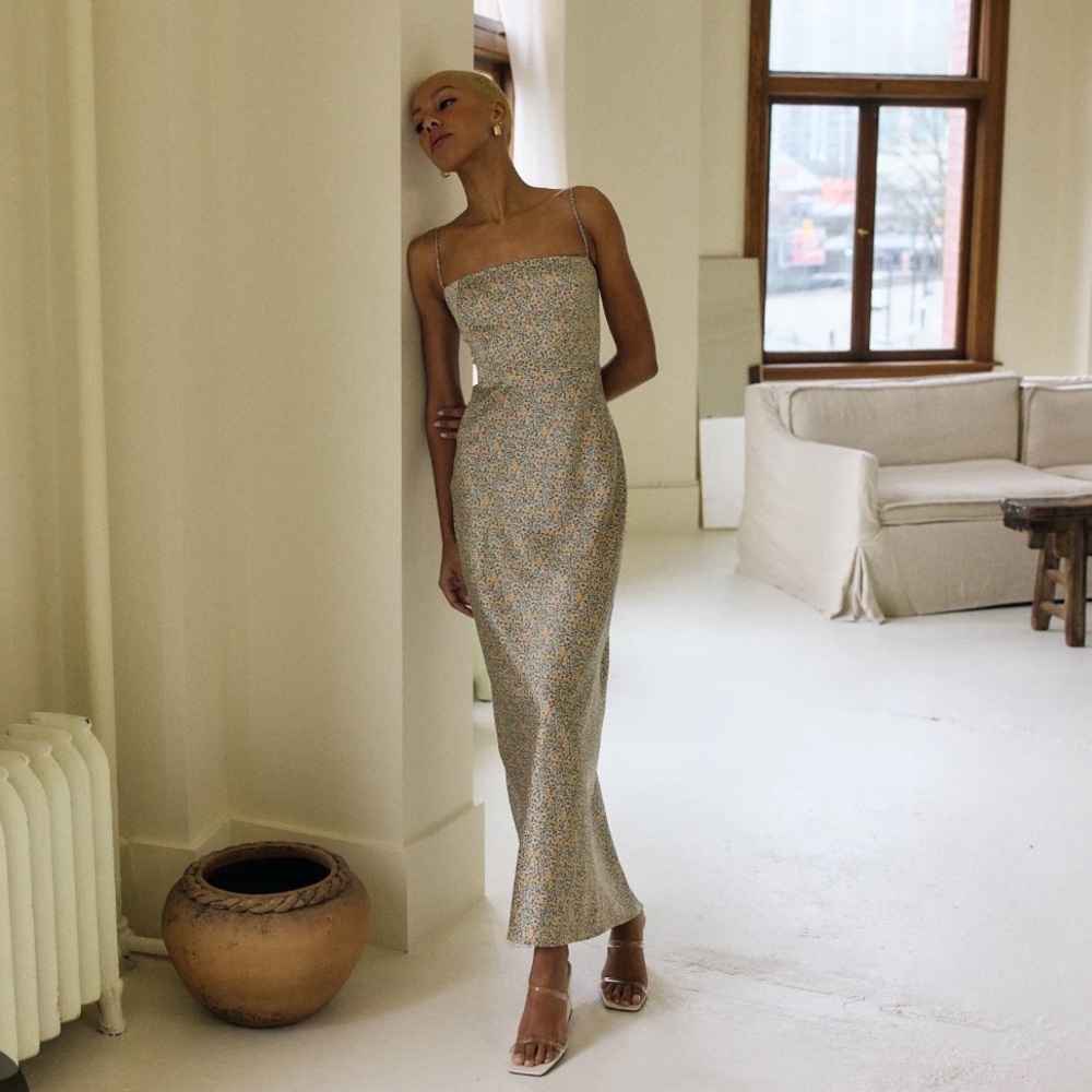 Park & Fifth Floral Maxi Dress - Maxine in Marigold